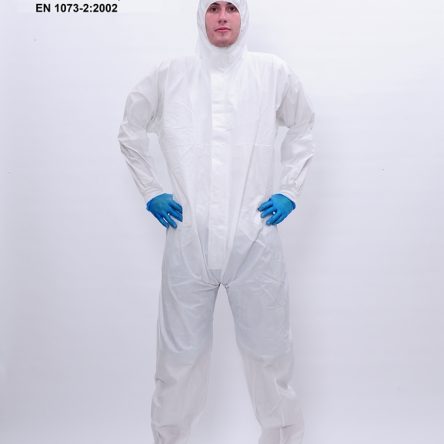 Profi ochranný oblek – overal antiCOVID kategórie III  T5 / T6 biely