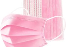 Detské ochranné rúška jednorazové 3-vrstvové z netkanej textílie – vyrobené v EÚ – RUŽOVÉ – 10 kusov