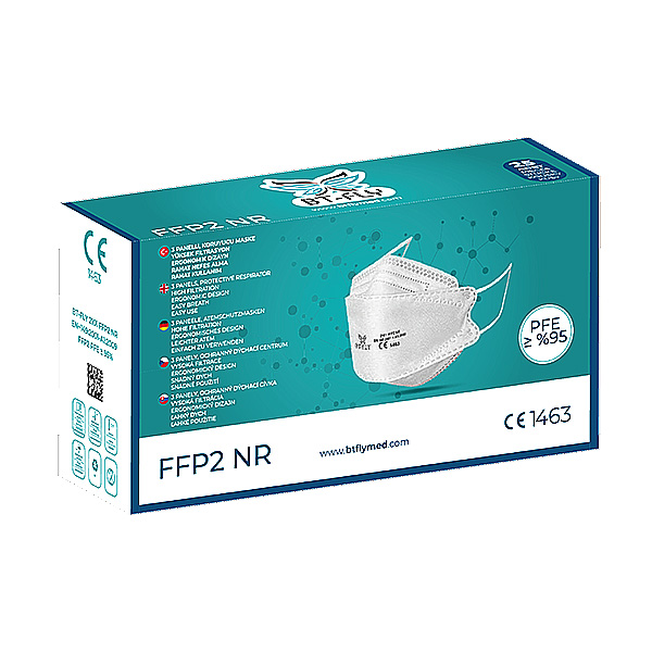 Respirátor FFP2 s filtračným efektom min. 95% brániaci prieniku mikroorganizmov (baktérie, vírusy, spóry plesní), jemného prachu a toxických tuhých či kvapalných častíc zvonku dovnútra a tým chráni dýchacie ústrojenstvo používateľa.